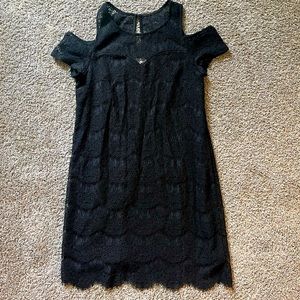 Brand NEW Lace Black Dress with cut out shoulders Size M